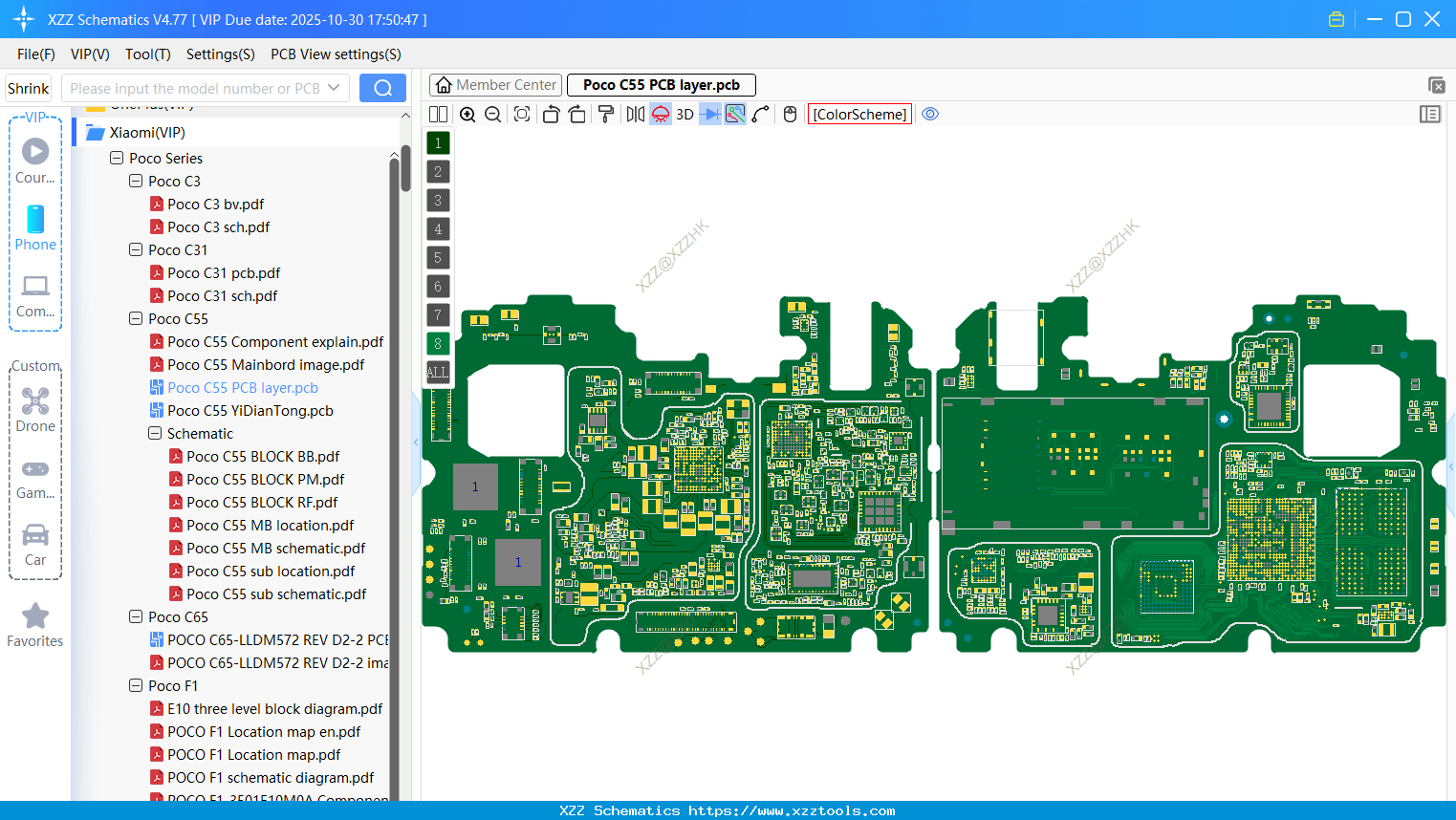 Xiaomi Poco C55 PCB Layer